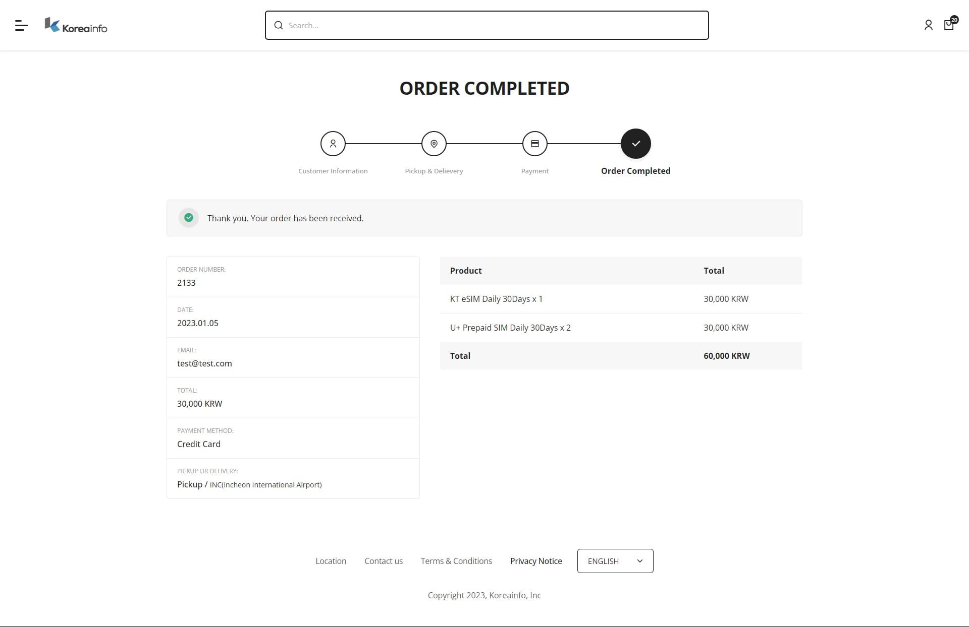 Order Completed