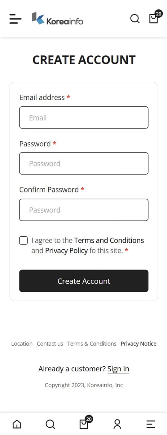 Create Account