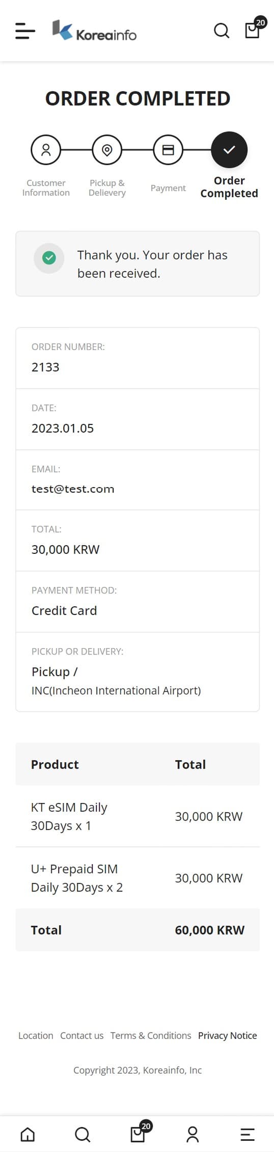 Order Completed