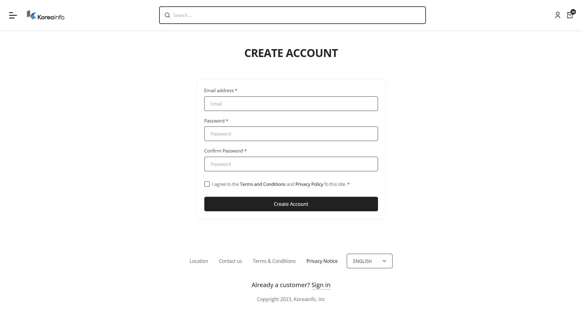 Create Account